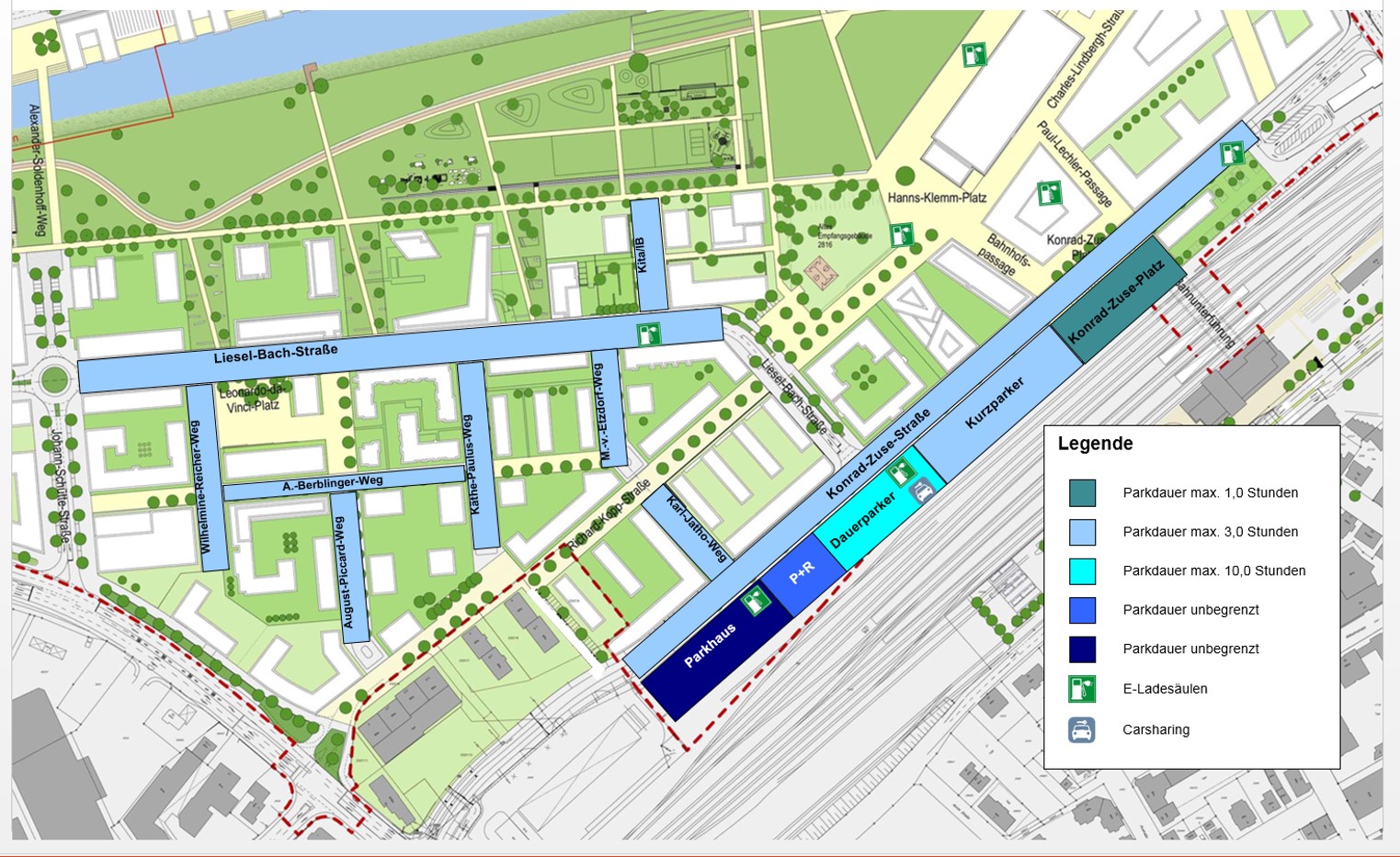 Gebiet 1 Gebühren Parkraumbewirtschaftung Flugfeld