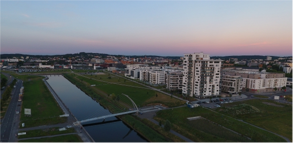 Schrägseilbrücke über den Langen See wird gebaut