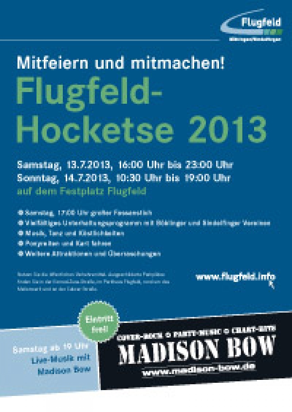 Willkommen auf der Flugfeld-Hocketse 2013