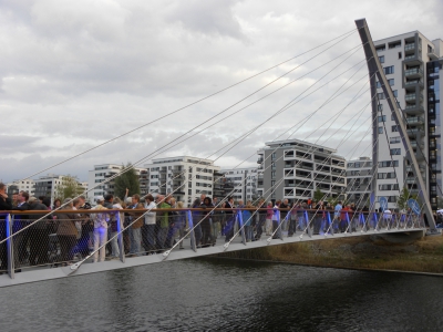 Einweihung der Schrägseilbrücke